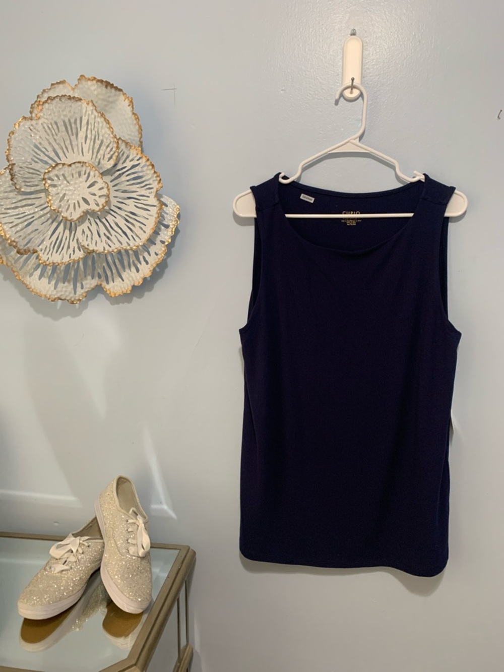 Cupio NWT Deep Navy Sleeveless Tank Top size extra large